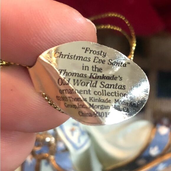 ☃️Thomas Kincaid Set of Three ornament collection from 2003. With original tags. - Picture 7 of 11